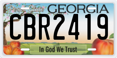 GA license plate CBR2419