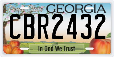 GA license plate CBR2432