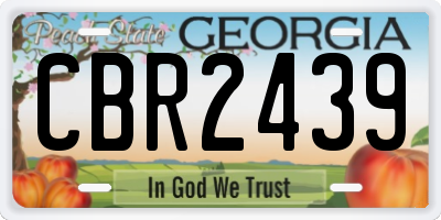 GA license plate CBR2439