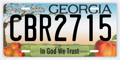 GA license plate CBR2715