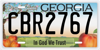 GA license plate CBR2767