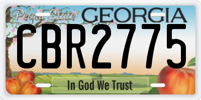 GA license plate CBR2775