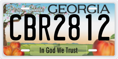 GA license plate CBR2812