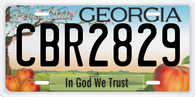GA license plate CBR2829