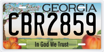 GA license plate CBR2859