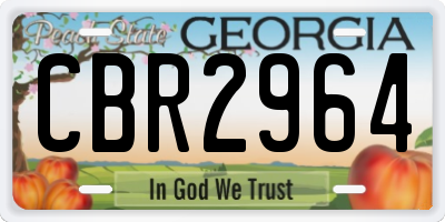 GA license plate CBR2964