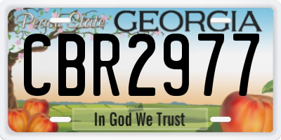 GA license plate CBR2977