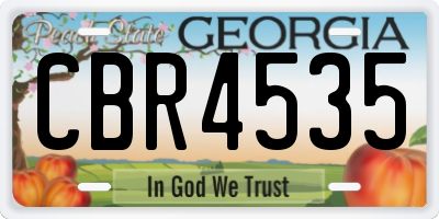 GA license plate CBR4535