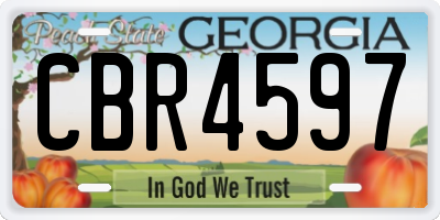 GA license plate CBR4597