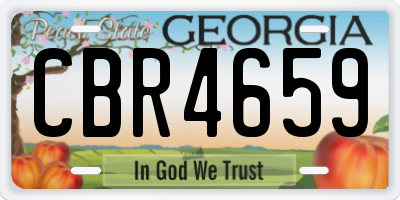 GA license plate CBR4659
