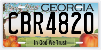 GA license plate CBR4820