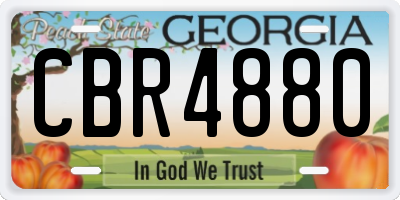 GA license plate CBR4880