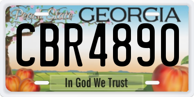 GA license plate CBR4890