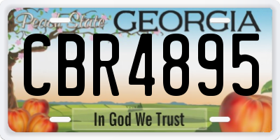 GA license plate CBR4895