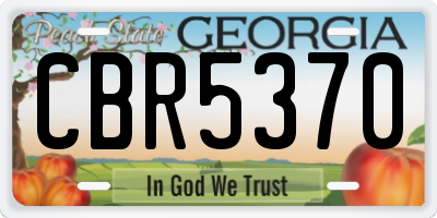 GA license plate CBR5370