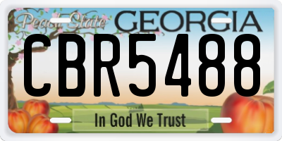 GA license plate CBR5488