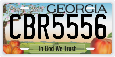 GA license plate CBR5556