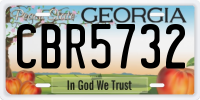 GA license plate CBR5732