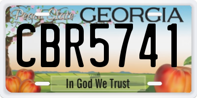 GA license plate CBR5741
