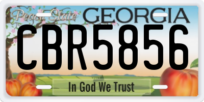 GA license plate CBR5856