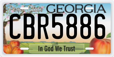 GA license plate CBR5886