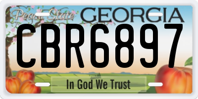 GA license plate CBR6897