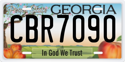 GA license plate CBR7090