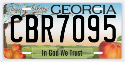 GA license plate CBR7095