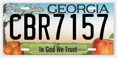 GA license plate CBR7157