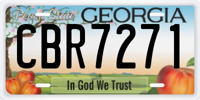 GA license plate CBR7271