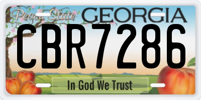 GA license plate CBR7286