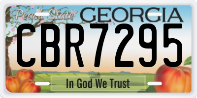 GA license plate CBR7295
