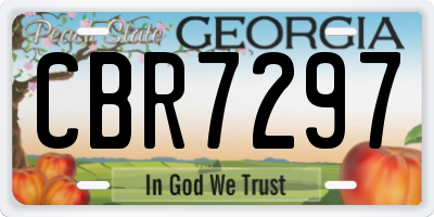 GA license plate CBR7297
