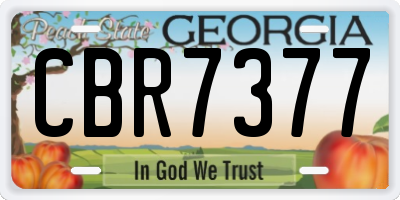 GA license plate CBR7377
