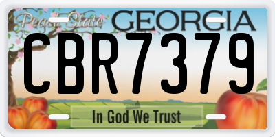 GA license plate CBR7379