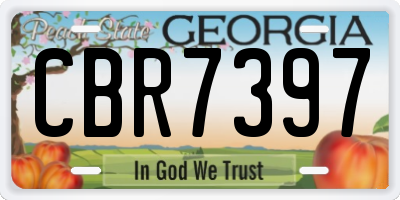 GA license plate CBR7397