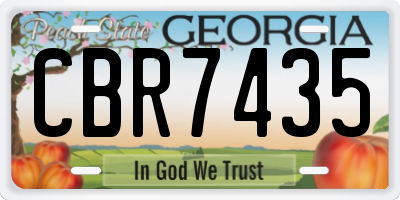 GA license plate CBR7435