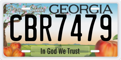 GA license plate CBR7479