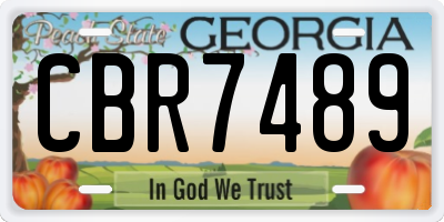 GA license plate CBR7489