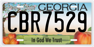 GA license plate CBR7529
