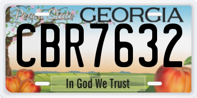 GA license plate CBR7632