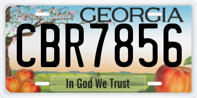 GA license plate CBR7856