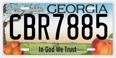 GA license plate CBR7885