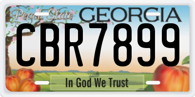 GA license plate CBR7899