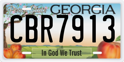 GA license plate CBR7913
