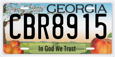 GA license plate CBR8915