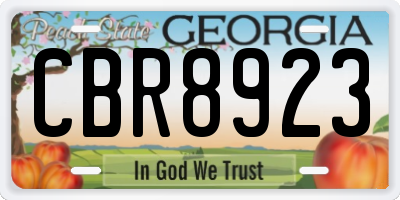 GA license plate CBR8923