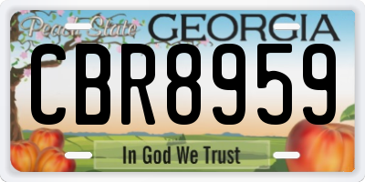 GA license plate CBR8959