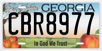 GA license plate CBR8977