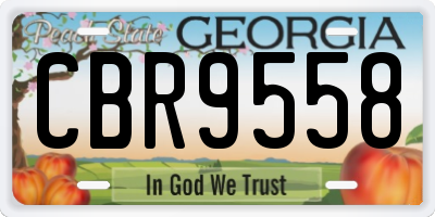 GA license plate CBR9558